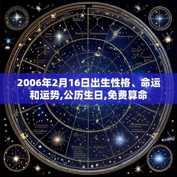 2006年2月16日出生性格、命运和运势,公历生日,免费算命