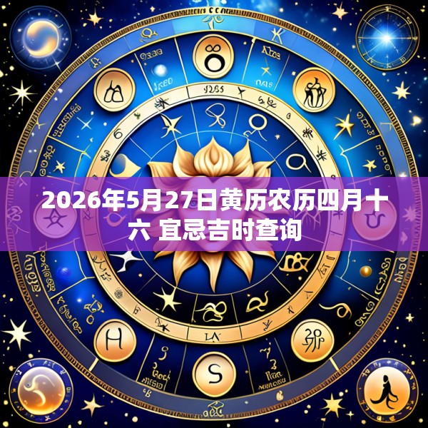 2026年5月27日黄历农历四月十六 宜忌吉时查询