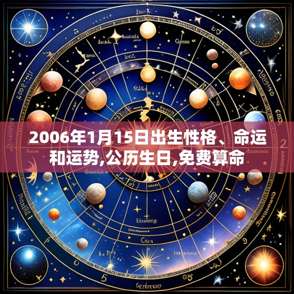 2006年1月15日出生性格、命运和运势,公历生日,免费算命
