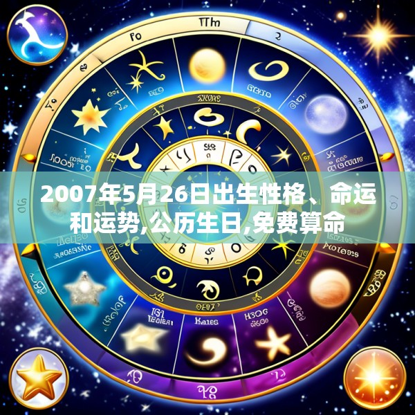 2007年5月26日出生性格、命运和运势,公历生日,免费算命
