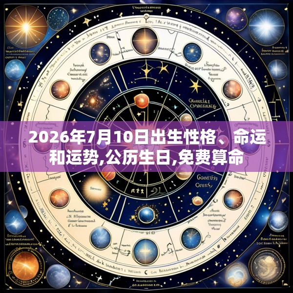 2026年7月10日出生性格、命运和运势,公历生日,免费算命