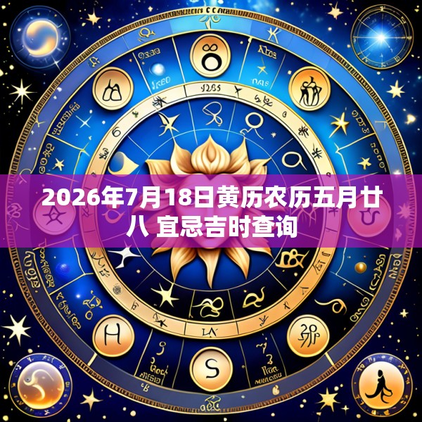 2026年7月18日黄历农历五月廿八 宜忌吉时查询