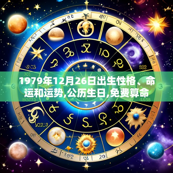 1979年12月26日出生性格、命运和运势,公历生日,免费算命