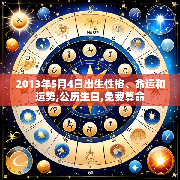 2013年5月4日出生性格、命运和运势,公历生日,免费算命