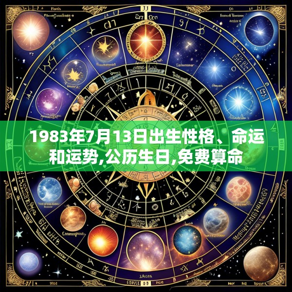 1983年7月13日出生性格、命运和运势,公历生日,免费算命