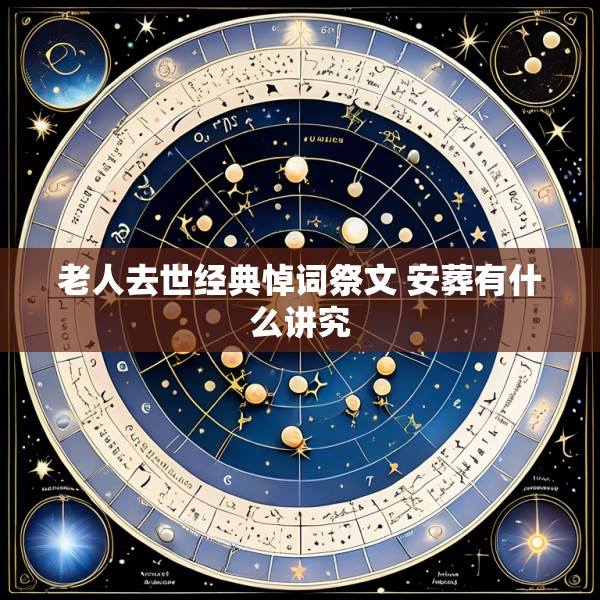 老人去世经典悼词祭文 安葬有什么讲究