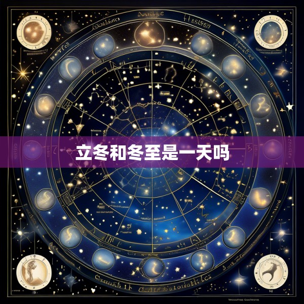 立冬和冬至是一天吗