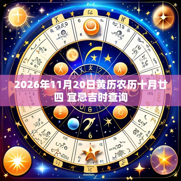 2026年11月20日黄历农历十月廿四 宜忌吉时查询