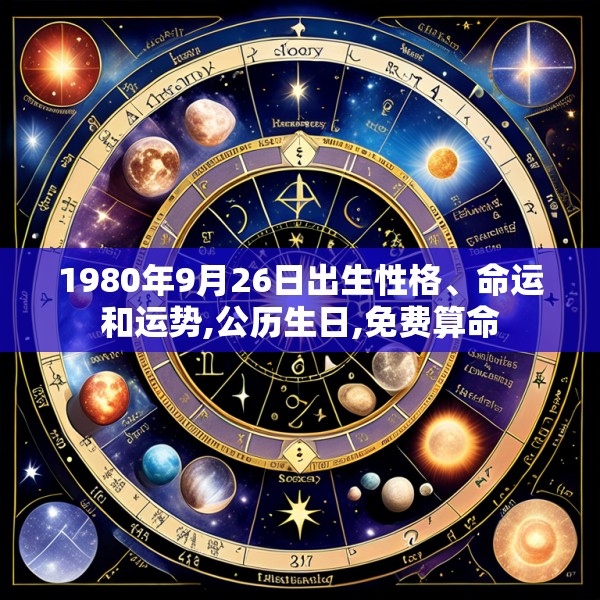1980年9月26日出生性格、命运和运势,公历生日,免费算命