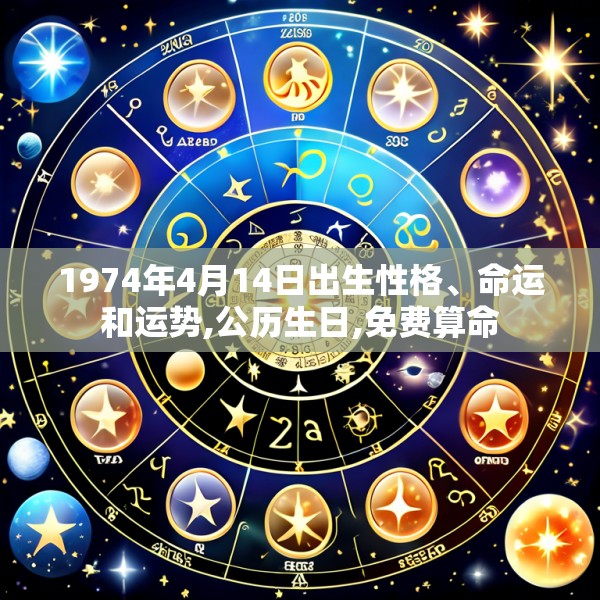 1974年4月14日出生性格、命运和运势,公历生日,免费算命