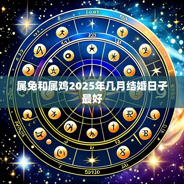 属兔和属鸡2025年几月结婚日子最好