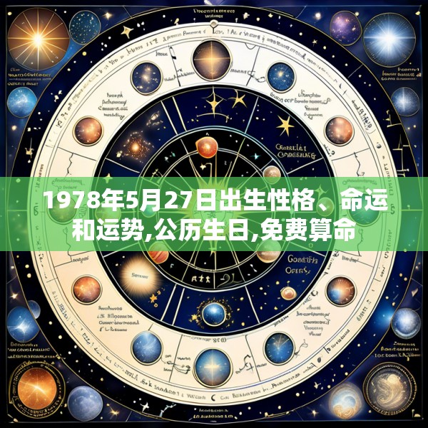 1978年5月27日出生性格、命运和运势,公历生日,免费算命