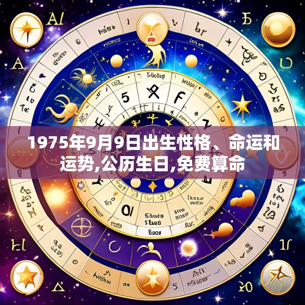 1975年9月9日出生性格、命运和运势,公历生日,免费算命