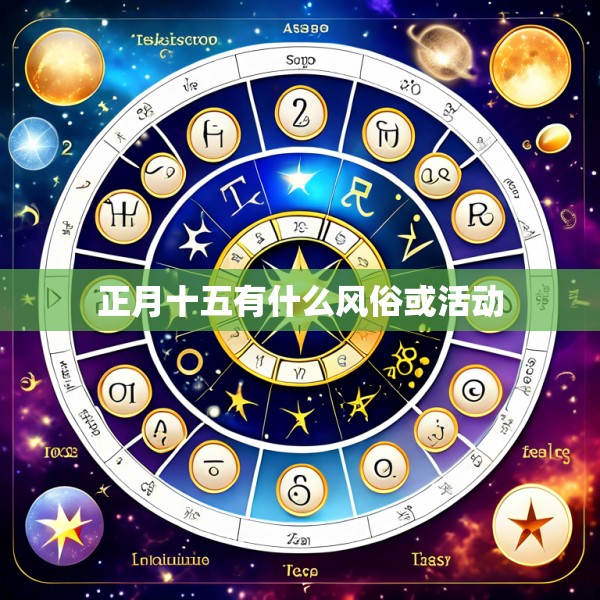 正月十五有什么风俗或活动