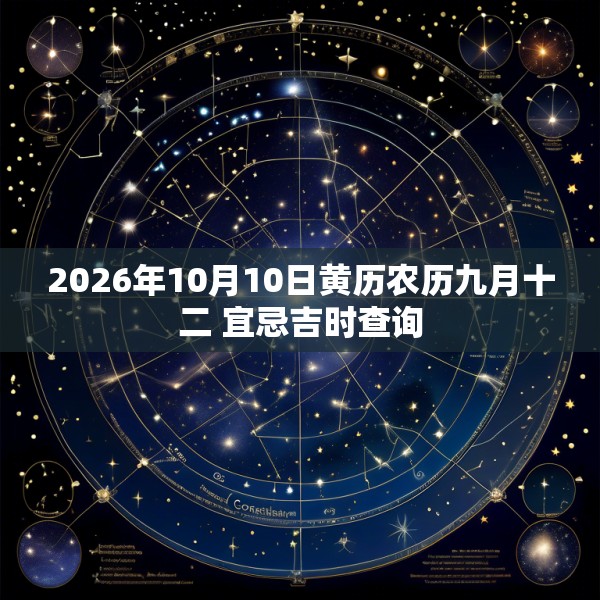 2026年10月10日黄历农历九月十二 宜忌吉时查询