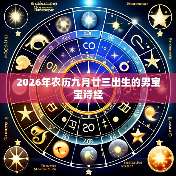 2026年农历九月廿三出生的男宝宝诗经