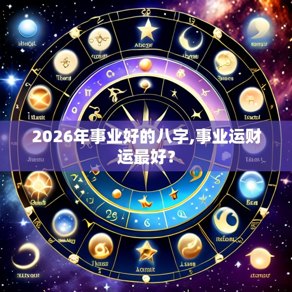 2026年事业好的八字,事业运财运最好?
