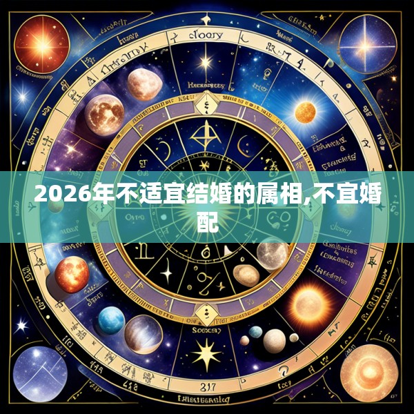 2026年不适宜结婚的属相,不宜婚配