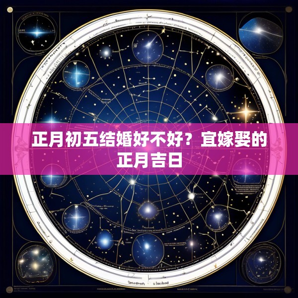 正月初五结婚好不好?宜嫁娶的正月吉日