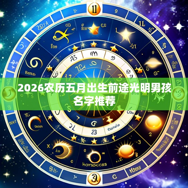 2026农历五月出生前途光明男孩名字推荐