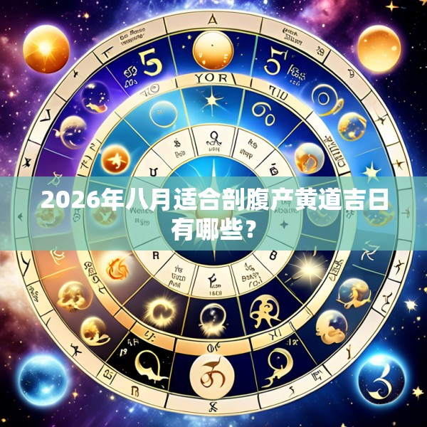 2026年八月适合剖腹产黄道吉日有哪些？