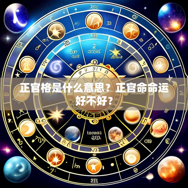 正官格是什么意思？正官命命运好不好？