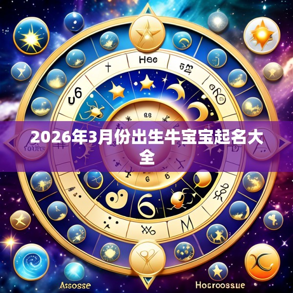 2026年3月份出生牛宝宝起名大全