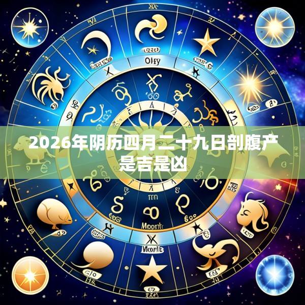 2026年阴历四月二十九日剖腹产是吉是凶