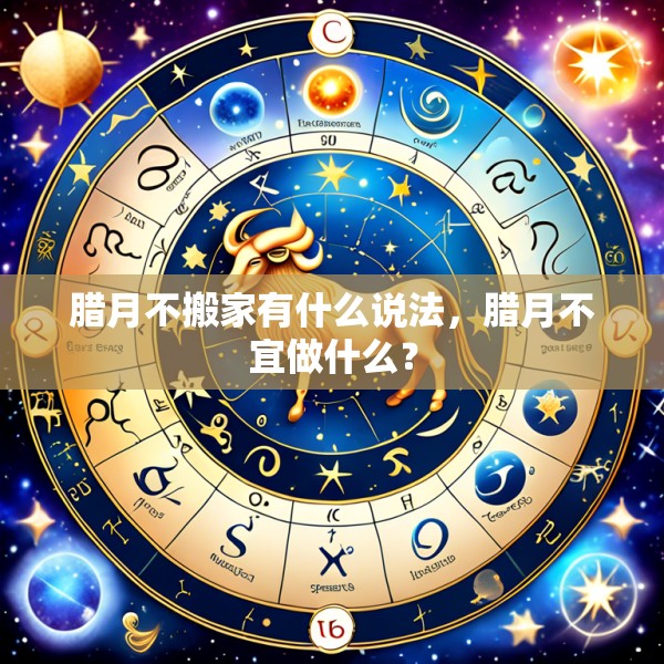 腊月不搬家有什么说法，腊月不宜做什么？