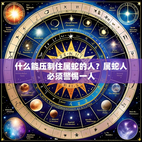 什么能压制住属蛇的人？属蛇人必须警惕一人