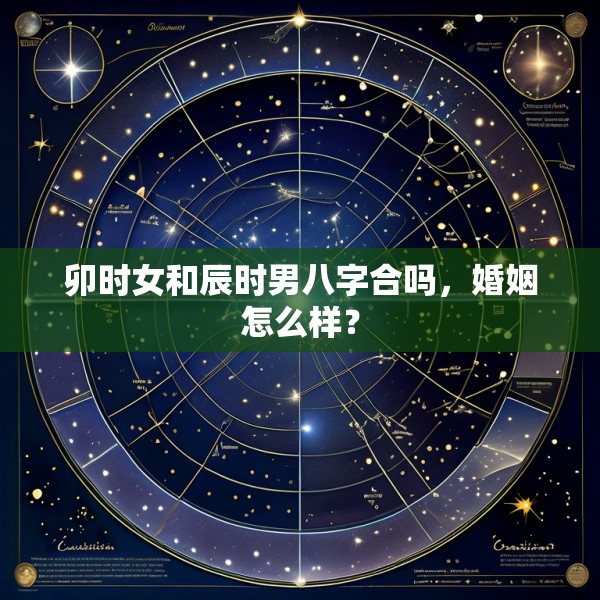 卯时女和辰时男八字合吗，婚姻怎么样？