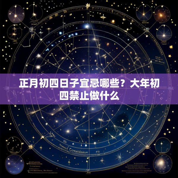 正月初四日子宜忌哪些?大年初四禁止做什么