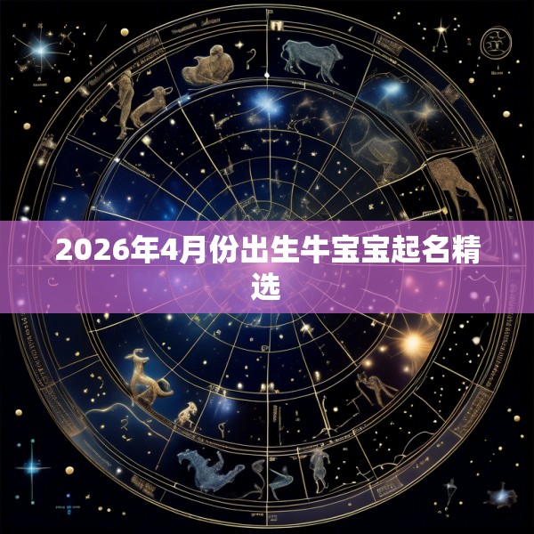 2026年4月份出生牛宝宝起名精选