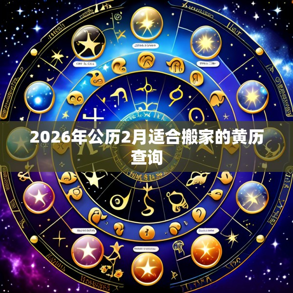 2026年公历2月适合搬家的黄历查询