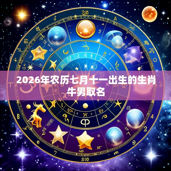 2026年农历七月十一出生的生肖牛男取名