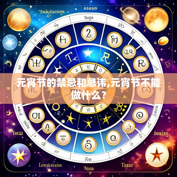 元宵节的禁忌和忌讳,元宵节不能做什么？