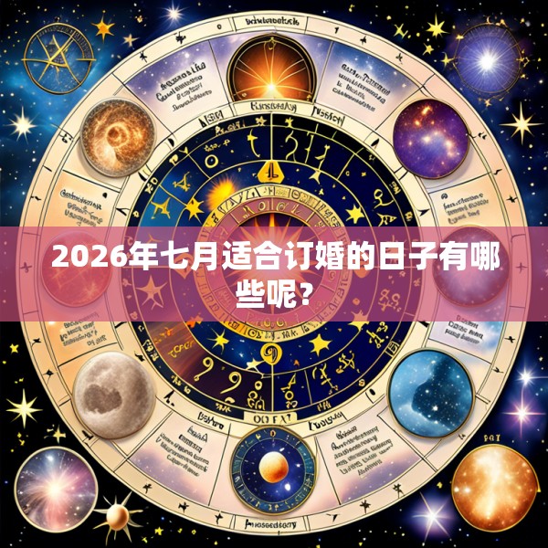 2026年七月适合订婚的日子有哪些呢？