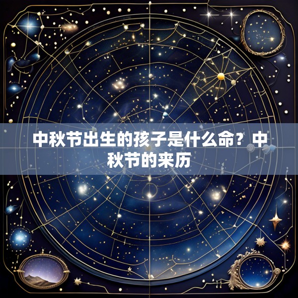 中秋节出生的孩子是什么命?中秋节的来历