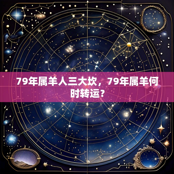 79年属羊人三大坎,79年属羊何时转运?