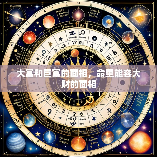 大富和巨富的面相,命里能容大财的面相