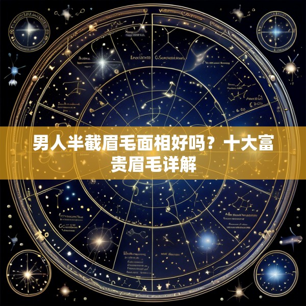 男人半截眉毛面相好吗？十大富贵眉毛详解