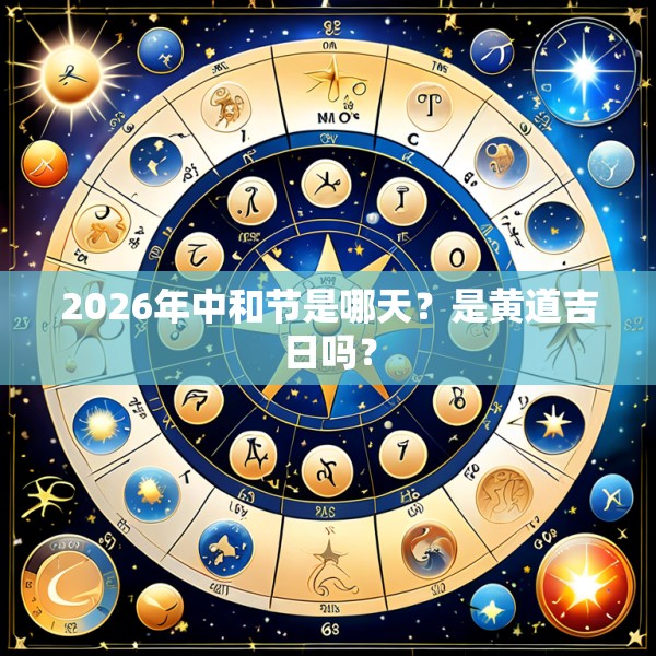 2026年中和节是哪天?是黄道吉日吗?