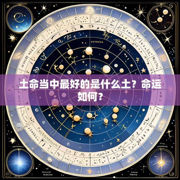 土命当中最好的是什么土？命运如何？