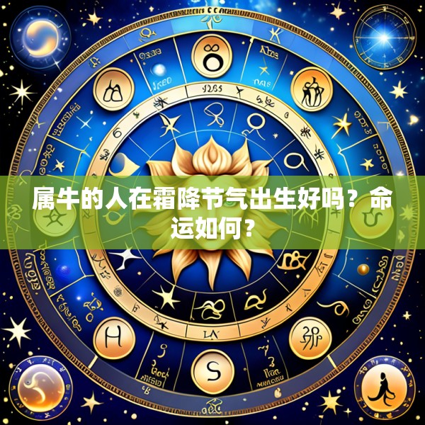 属牛的人在霜降节气出生好吗?命运如何?