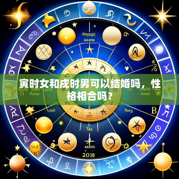 寅时女和戌时男可以结婚吗,性格相合吗?