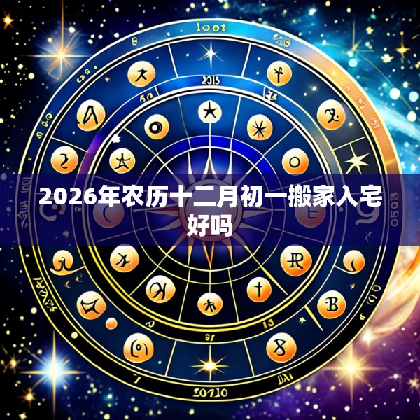 2026年农历十二月初一搬家入宅好吗