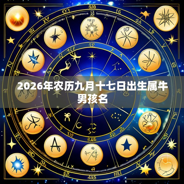2026年农历九月十七日出生属牛男孩名