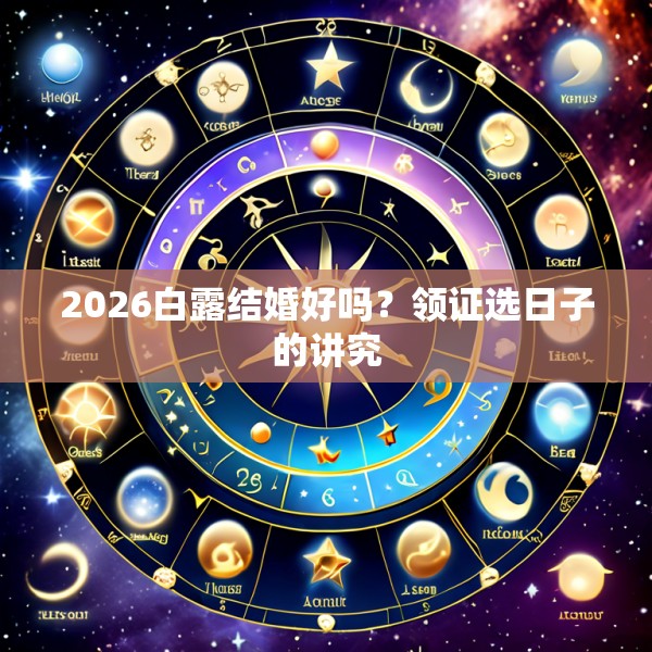 2026白露结婚好吗？领证选日子的讲究