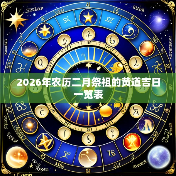 2026年农历二月祭祖的黄道吉日一览表