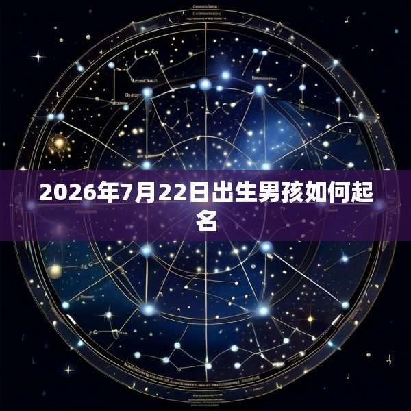 2026年7月22日出生男孩如何起名